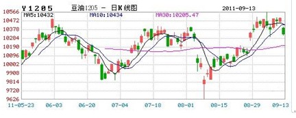 　　图1：豆油1205合约走势图